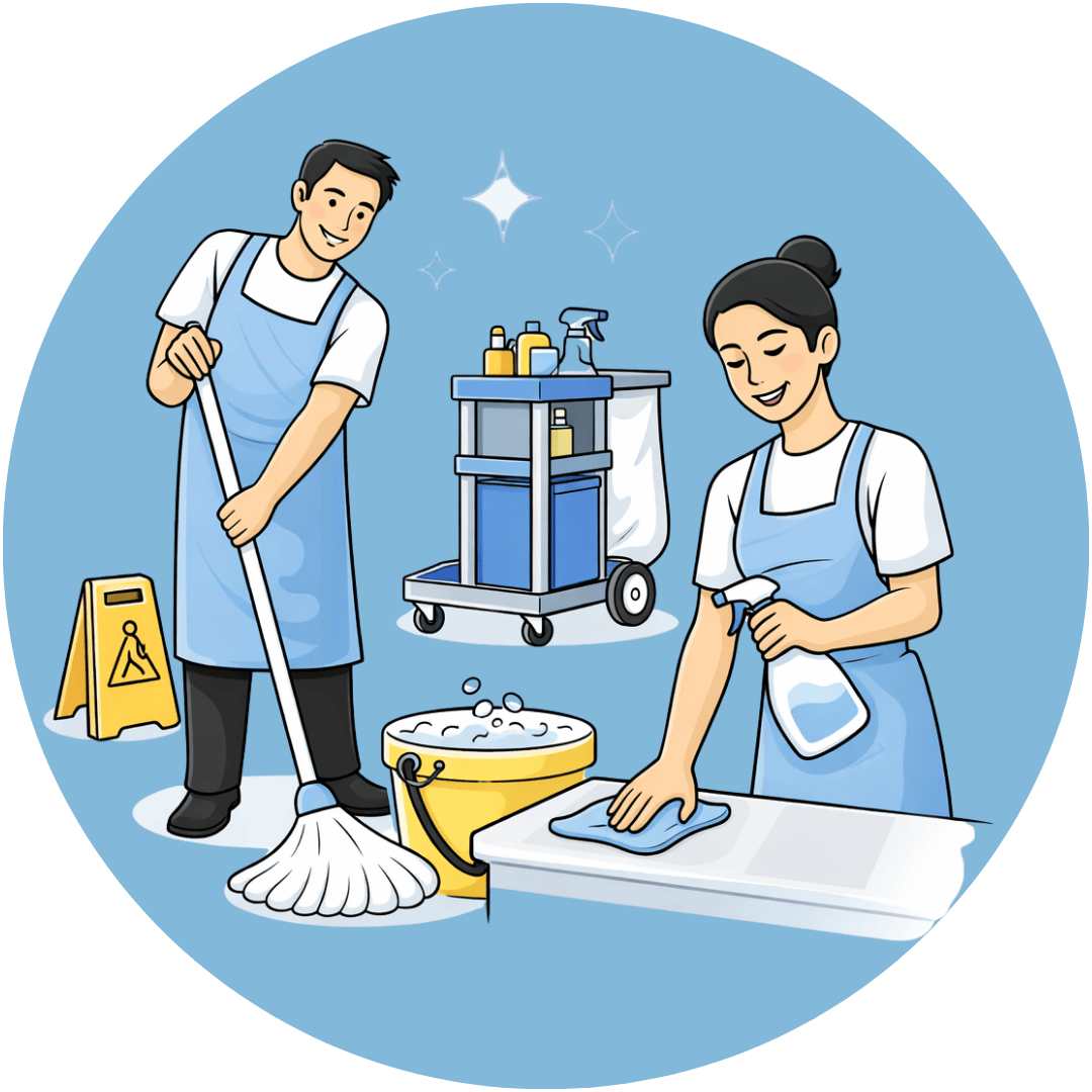 Our Professional Cleaners Get to Work